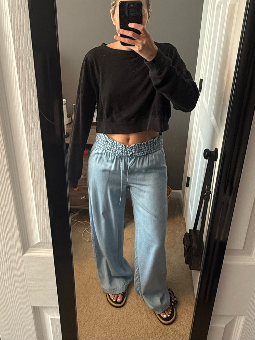 SO Chambray Wide Leg Pants